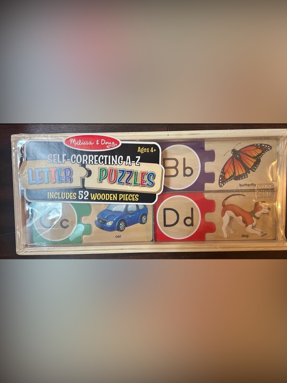 Melissa & Doug A-Z Self-Correcting Letter Puzzles - Red, Blue, Purple, Green